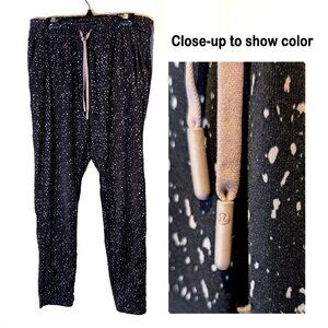 Stretch High-rise joggers soft black and pale pink Size L